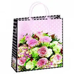 8958 Сумка пластик. BAS 86 (26x23см) маленькая Цветы*20