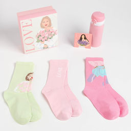 Набор подарочный KAFTAN Love, термос, носки 3 пары, размер 36-39 (23-25 см), открытка  фото 2