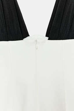 VESTIDO MINI COMBINADO / Blanco / Negro - Zara фото 13