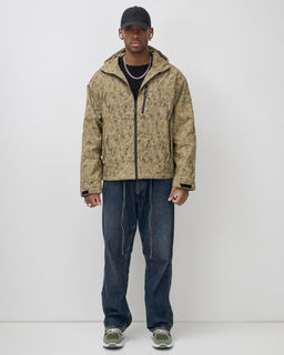 Куртка спортивная мужская весна осень бежевого цвета 25470B