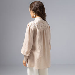 Рубашка вискозная, Кружевной повод (пульс сердца) - Charutti фото 9