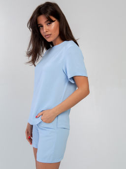 Костюм Манго (шорты+блуза)_О820/светло-голубой - Ihomelux фото 3
