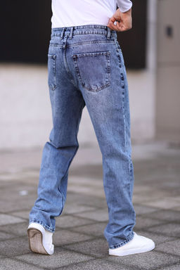 TRENDYOL MAN Ac?k Mavi %100 Pamuk Baggy Fit Jeans Bol Kot Pantolon TMNAW24JE00027 - Trendyolmilla фото 54