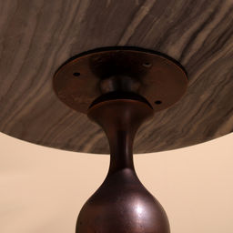 Стол кофейный, 41×41×57 см, алюминий, мрамор