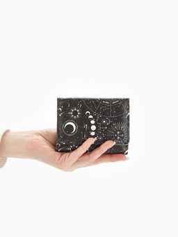 Кошелёк женский на кнопке, 10.5?2.5?8.5 см, с цветочным принтом, разноцветный