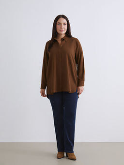 Modal Kar???ml? Kad?n G?mlek Tunik