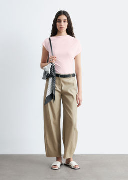 Pantalones en sarga de algod?n con perneras barril - H&m фото 3