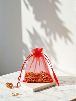 Набор мешочков подарочных 100шт. , 9 х 12, цвет красный (7585522)