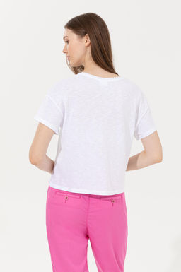 Kad_n Mint Bisiklet Yaka Crop Ti__rt