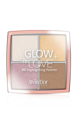 Alvin Dor HL-06 Хайлайтер пудровый для лица 4 в 1 GLOW in LOVE 3D" тон 01