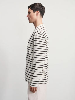 Лонгслив из 100% хлопка в полоску / Zarina  фото 4