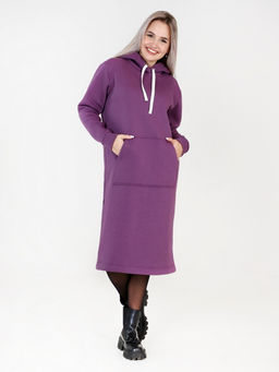 Платье женское П-162 (футер 3х нитка с начесом) Индиго