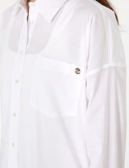 Beyaz Oversize Uzun Kollu G_mlek - Pierre cardin фото 7
