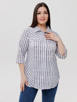 Блузка женская БЖ-72 (кулирка) Кофейная - Elenatex фото 4