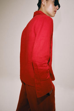 CAMISA LINO 100% ZW COLLECTION / Rojo