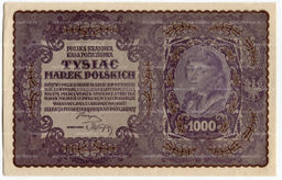 Банкнота 1000 марок 1919 года Польша