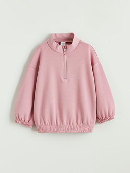 Dik Yaka K?z ?ocuk Sweatshirt