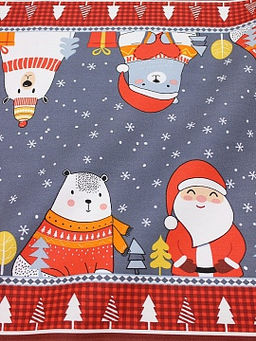 Дорожка В гостях у Санты - ночь, ш.0.5м, хлопок -100%, 228гр/кв.м