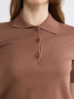 Polo Yaka Kad?n Triko Kazak