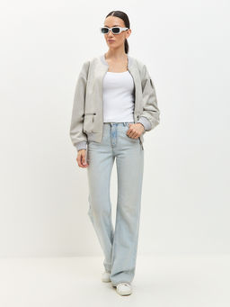 Бомбер из замши OD-868-1 серый OD-868-1 - Tantino фото 10