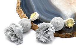 Крупные серьги шарик 20мм цв.серебро