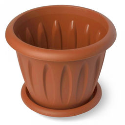 Горшок для цветов пластмассовый "Фелиция" 0,9л, д14см, h11см, терракотовый (Россия)