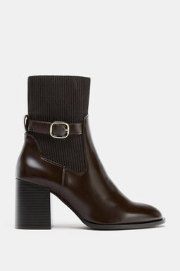 FABRIC UPPER HEELED ANKLE BOOTS - Zara фото 9