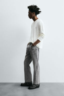 JEANS FLARE FIT ROTOS / Gris - Zara фото 14