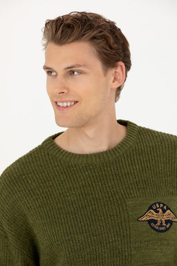 Мужской свитер цвета хаки - U.s. polo assn фото 16