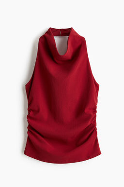 Top halter drapeado