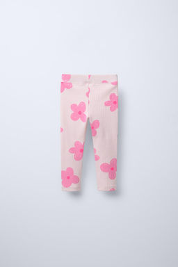 RIBBED PRINTED LEGGINGS - Zara фото 3