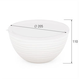 Миска с крышкой "Оазис" п/эт. 2,5л (белый)