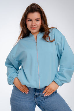 Бомбер из коттон фита аквамарин - Амадэль фото 18