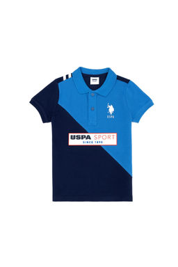 U. S. Polo Assn Темно-синяя футболка с воротником-поло для мальчика