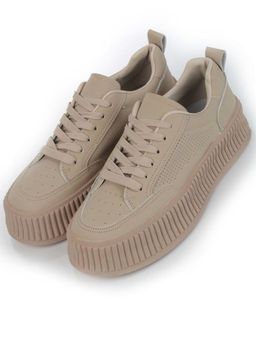 05-P8201-2 DK. BEIGE Кроссовки женские (натуральная кожа) - Фабричный китай фото 4