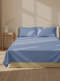 Простыня евро SL Home Modal, 235260 см, синяя, модал - Sima-land home фото 4