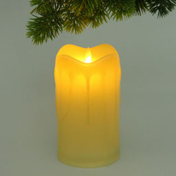 Цена за 4 шт. Сувенир с подсветкой "Свеча - Сияние" 9*15 см (работает от батареек 3 ААА)