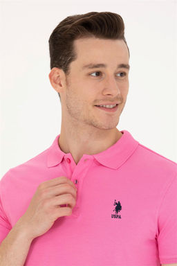 Мужская розовая базовая футболка - U.s. polo assn фото 9