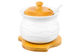 Сахарница Elan Gallery Айсберг волны фарфор 350 мл 11,5×10,5×10,5 см  фото 4