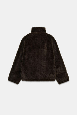 ZW COLLECTION FAUX SHEARLING DOUBLE-FACED JACKET - Zara фото 6