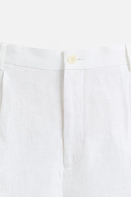 100% LINEN PLEATED TROUSERS - Zara фото 10