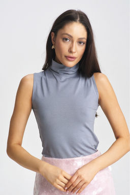 Топ-водолазка из вискозы Grey