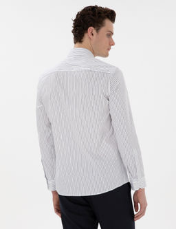 Lacivert Slim Fit _izgili Uzun Kollu G_mlek - Pierre cardin фото 5