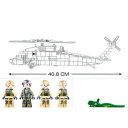 Конструктор Модельки Sluban «Вертолёт спецназа», 692 детали