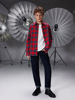 Ekose Uzun Kollu Erkek ?ocuk G?mlek