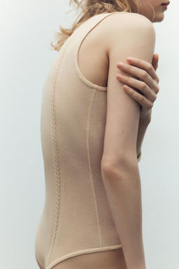 EMBROIDERED KNIT BODYSUIT - Zara фото 5