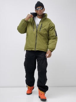 Куртка двухсторонняя мужская молодежная зимняя зеленого цвета 25308Z - Mtforce фото 10