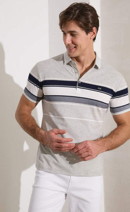 Футболка-поло F411-07-5174 grey melange - Fine joyce фото 8