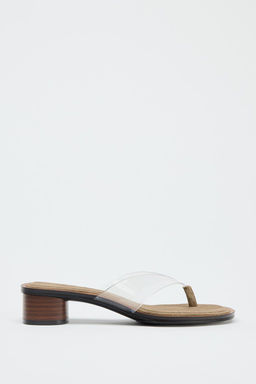VINYL BLOCK HEEL SANDALS - Zara фото 2