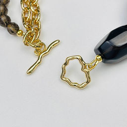 Браслет из Раухтопаза с цепочкой - Радуга самоцветов фото 5